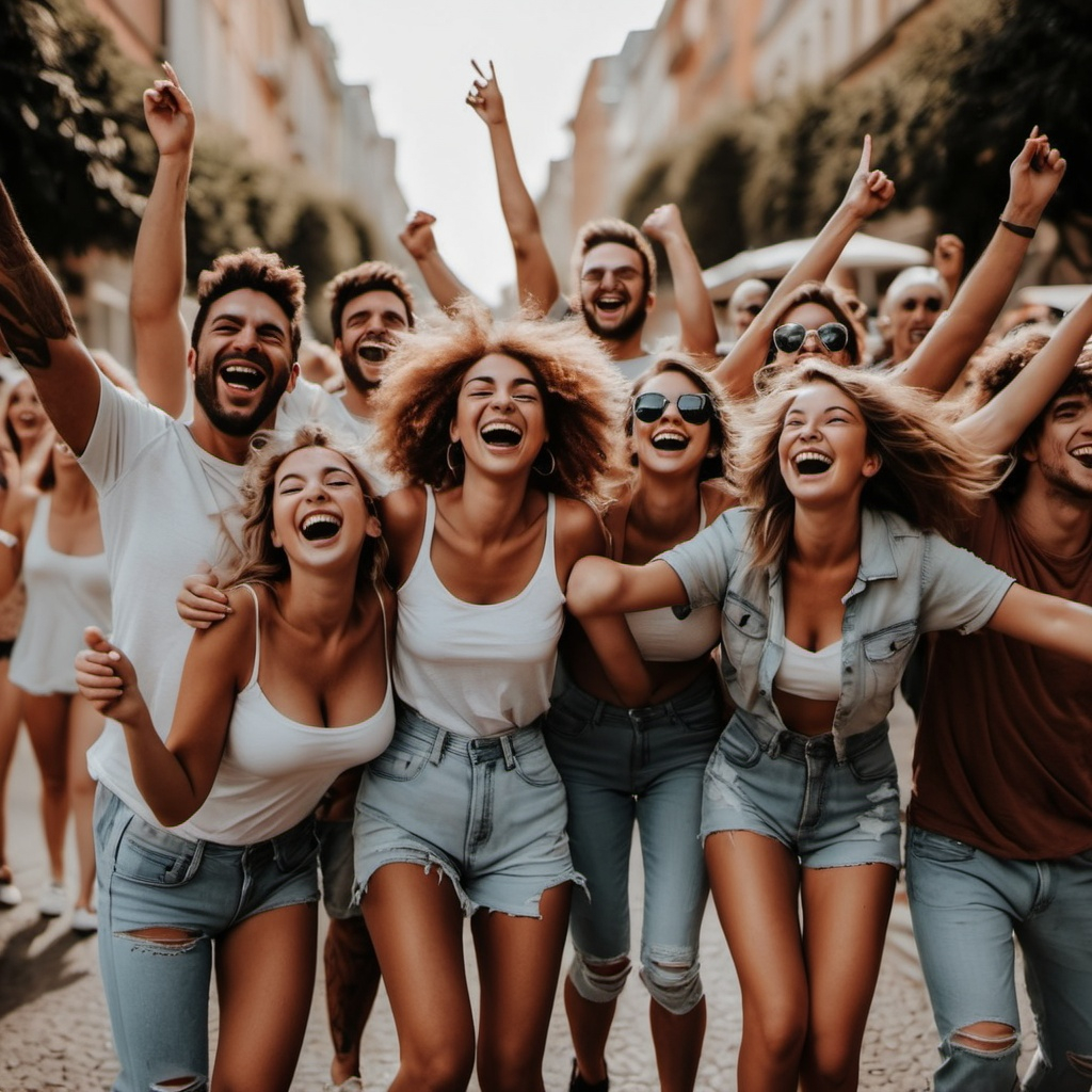 Gent sentint-se còmoda i sent ella mateixa en un parc